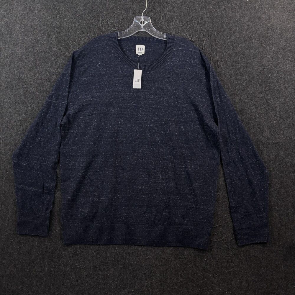 Gap Sweater Men's XL Navy Blue Core Cotton Crewneck Knit Pullover Casual